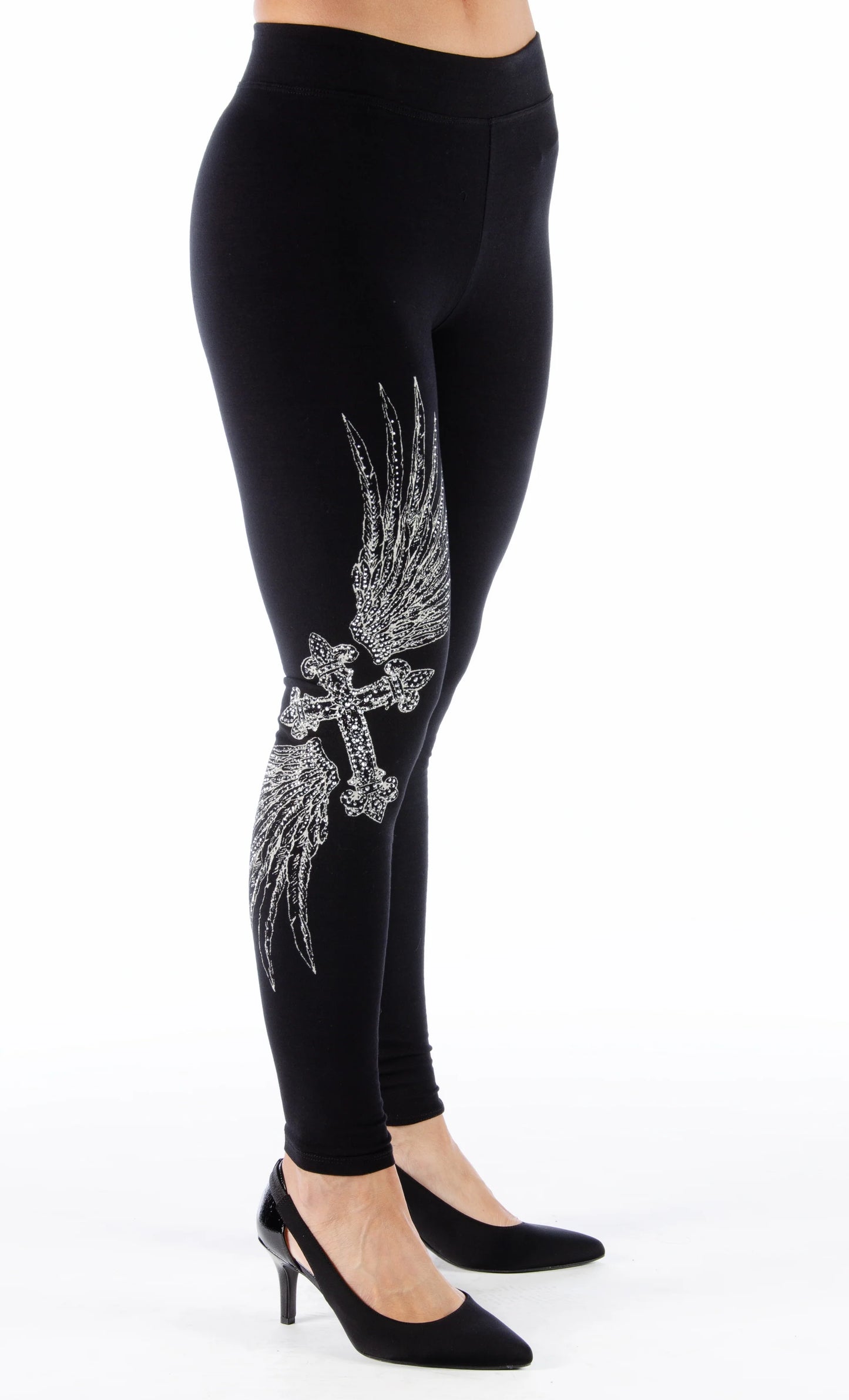 Cross and Wings Leggings