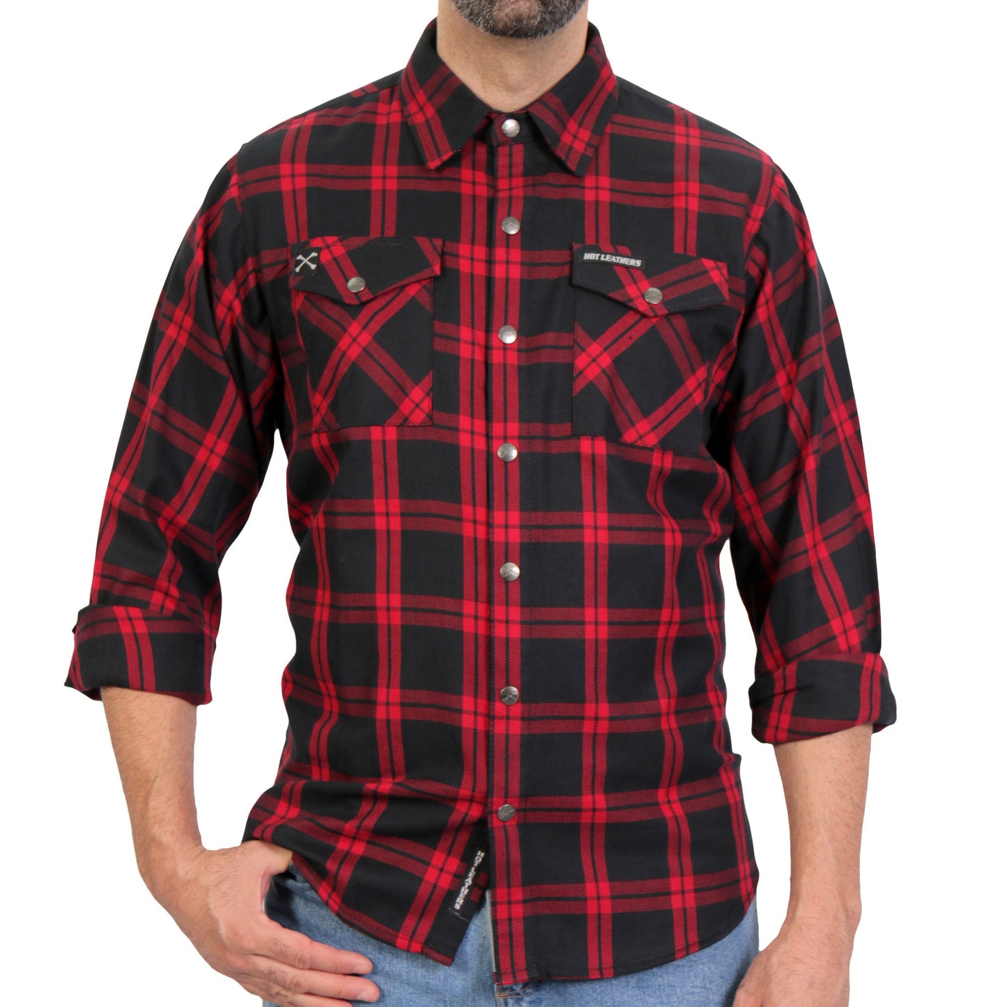Men's 'Red and Black' Long Sleeve Flannel