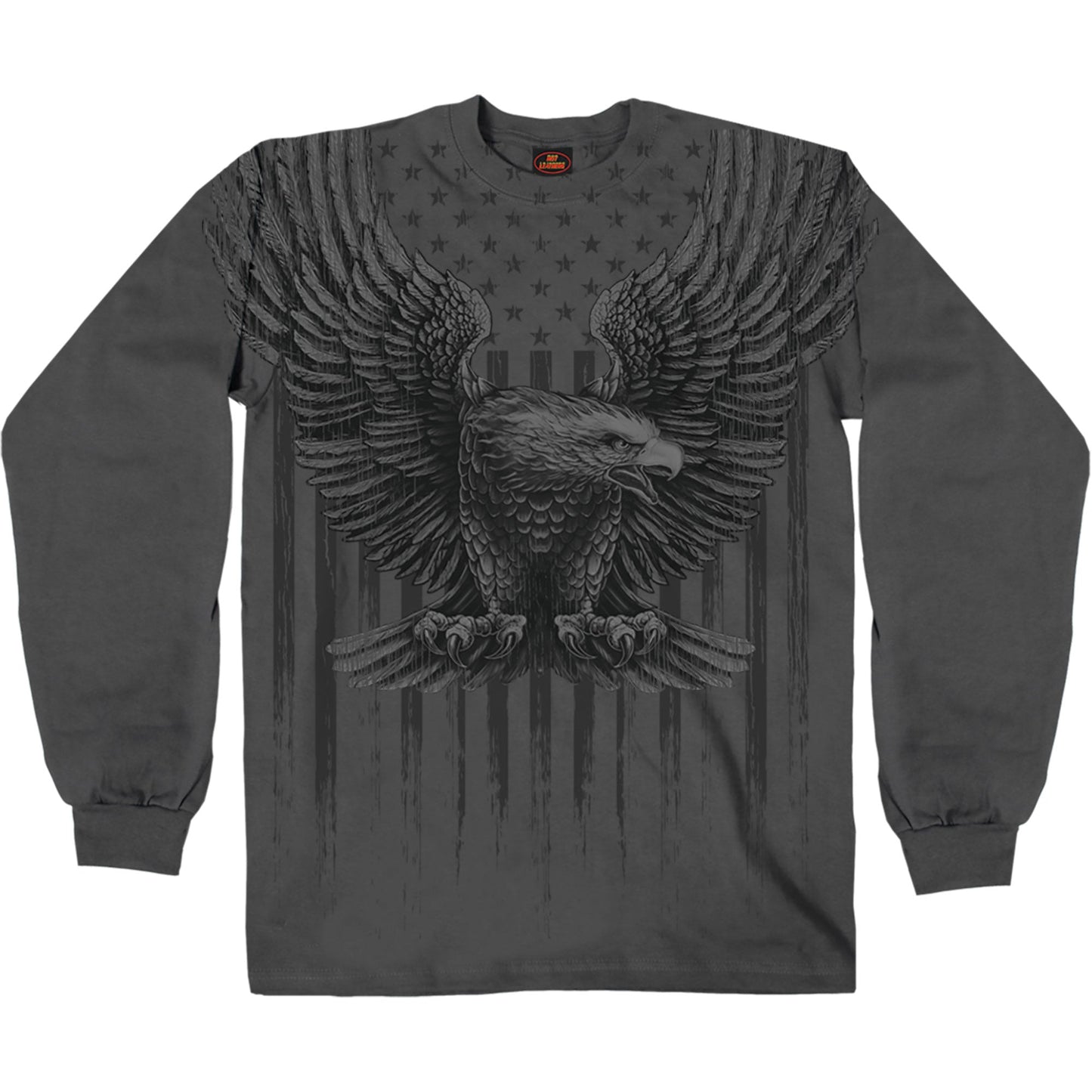 Men's Charcoal Up-Wing Eagle Long Sleeve T-Shirt