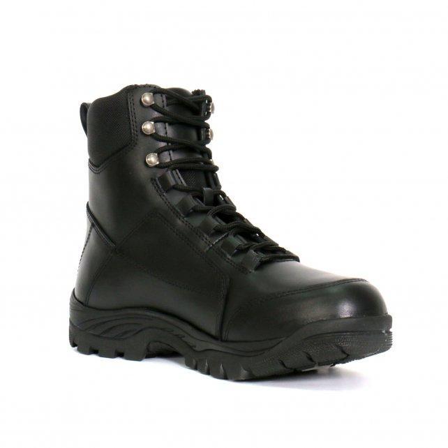 Men's Black Leather Swat Style Lace Up Boots