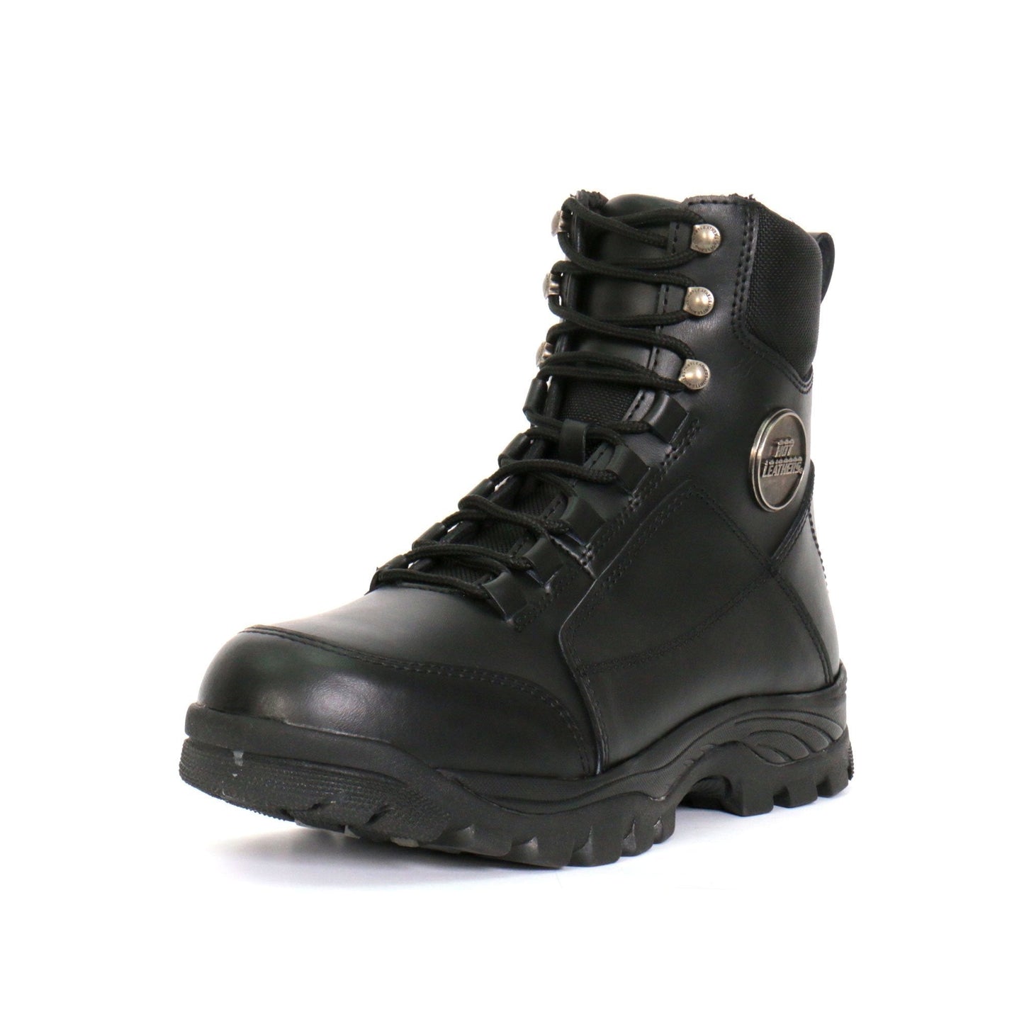 Men's Black Leather Swat Style Lace Up Boots