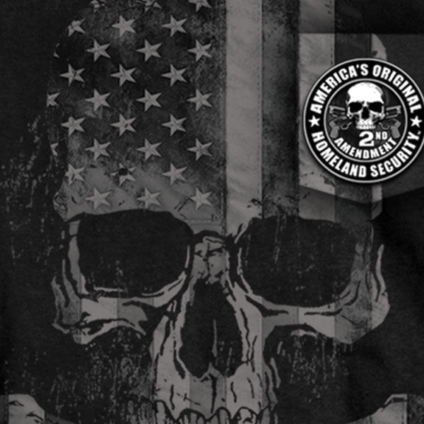Men’s ‘Patriotic Skull Pocket’ Black T-Shirt