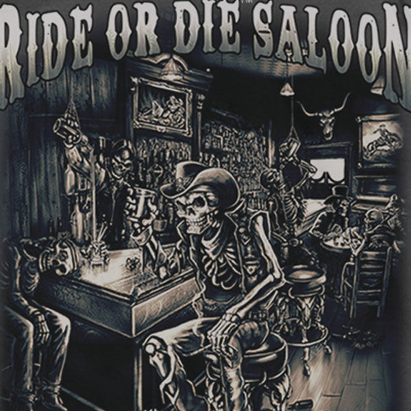 Men’s ‘Ride or Die Saloon’ Charcoal T-Shirt