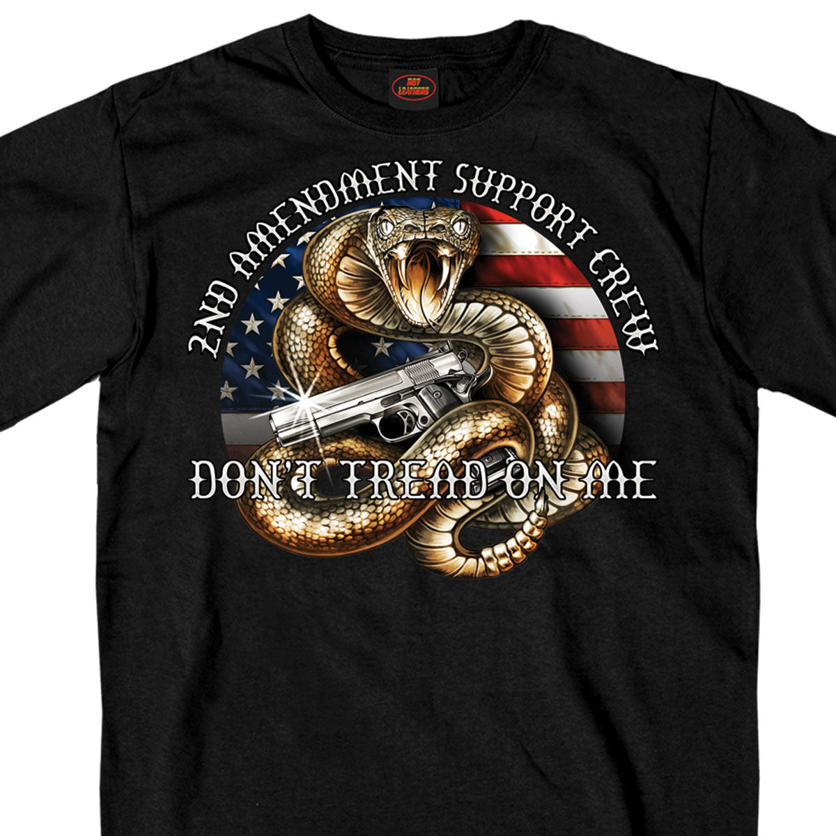 Mens 2nd Amendment Rattler Black T-Shirt