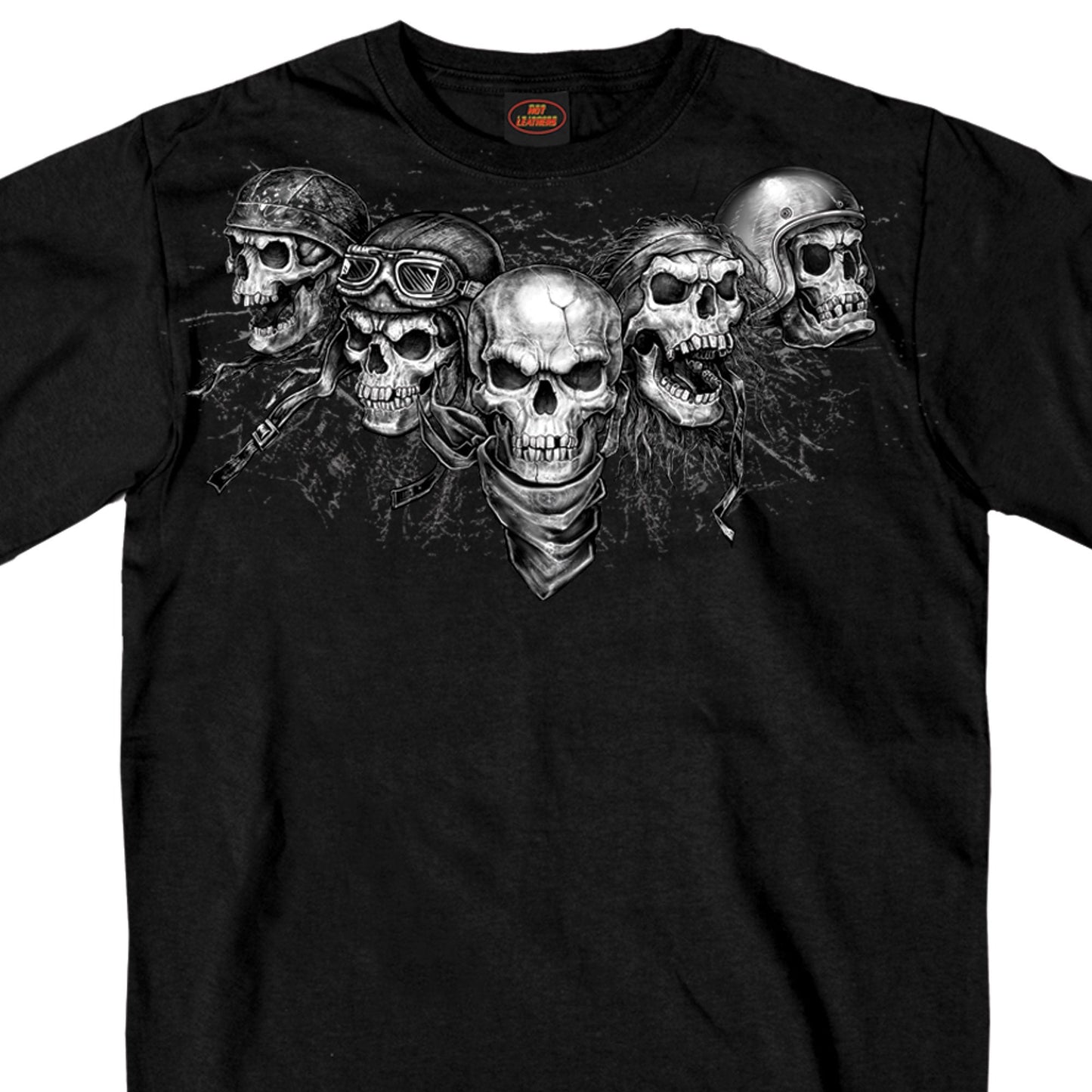 Men’s ‘Five Skull‘ Short Sleeve Black T-Shirt