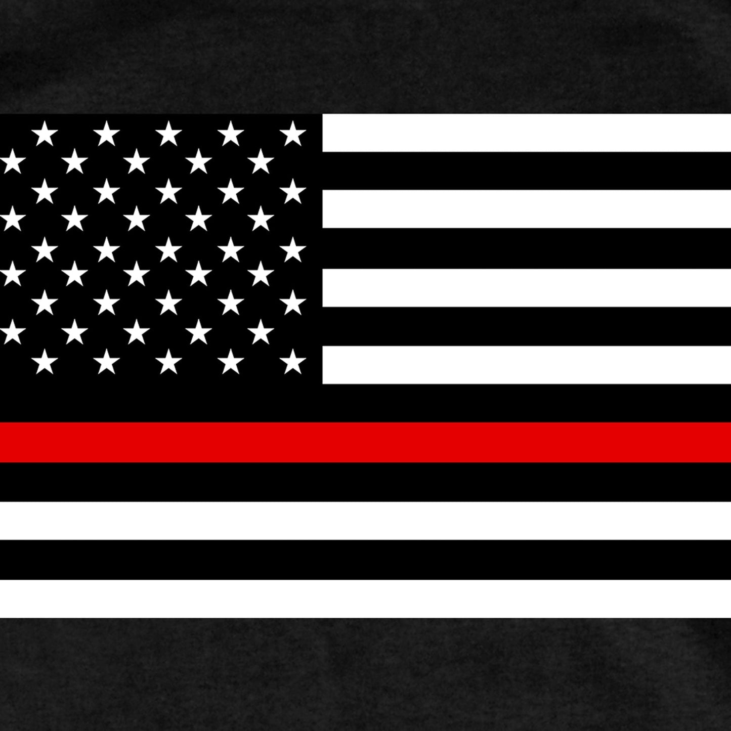 Mens Thin Red Line USA Flag Black T-Shirt
